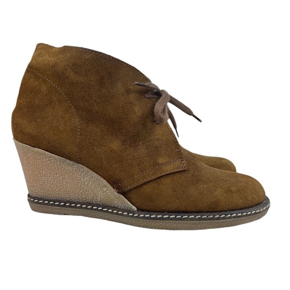 J.Crew MacAlister Brown Suede Wedge Sandals Womens Size 8‎ - Picture 1 of 10